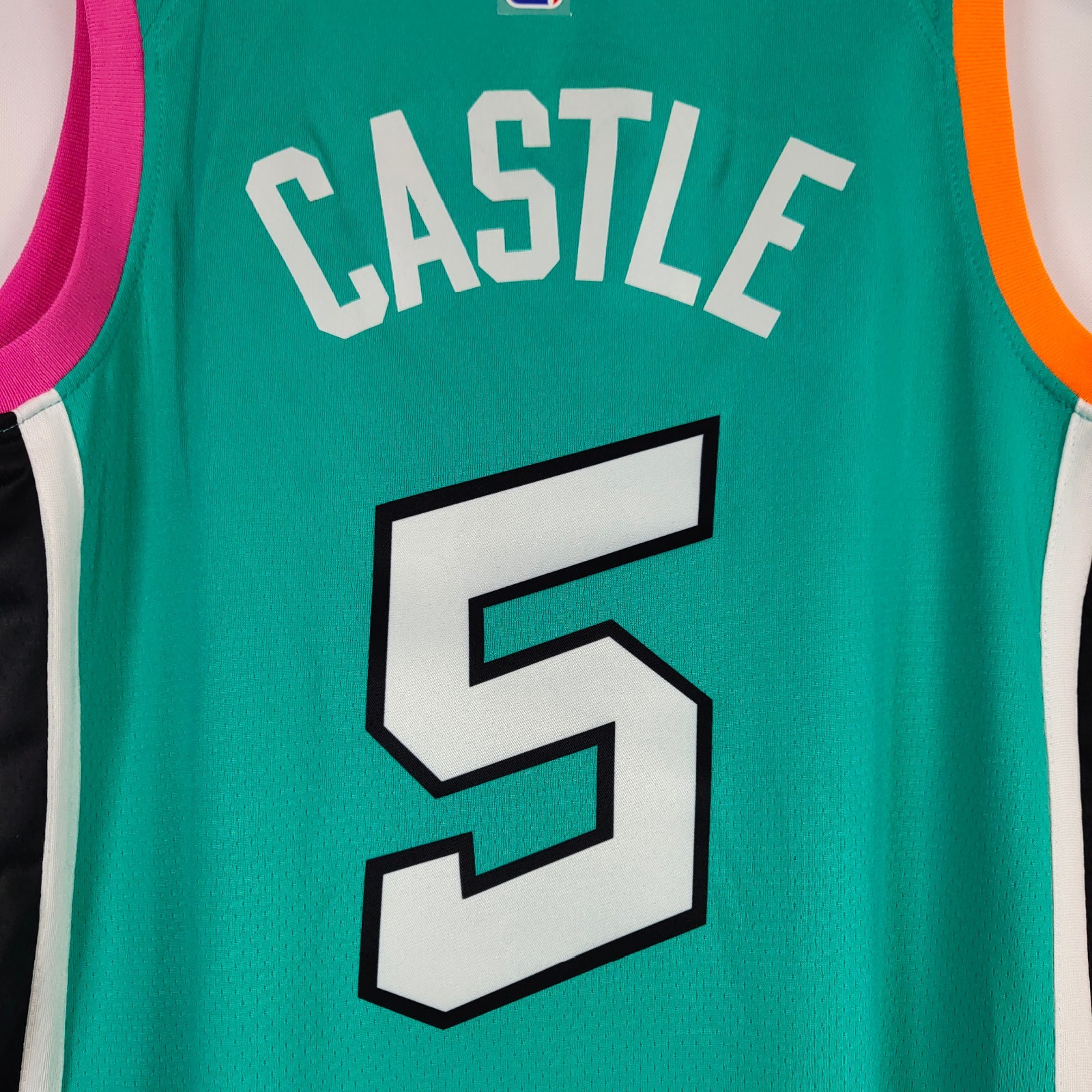 Stephen Castle #5 Embroidered Letter Jersey (Green)
