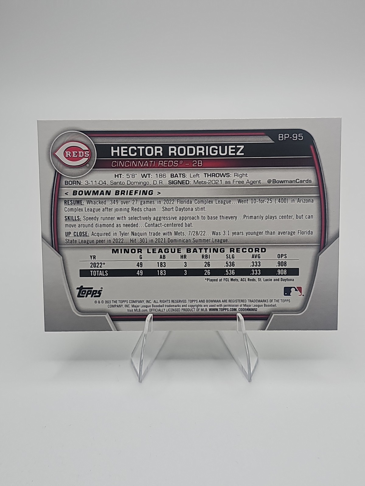 Hector Rodriguez 2023 1st Bowman Prospects #BP-95