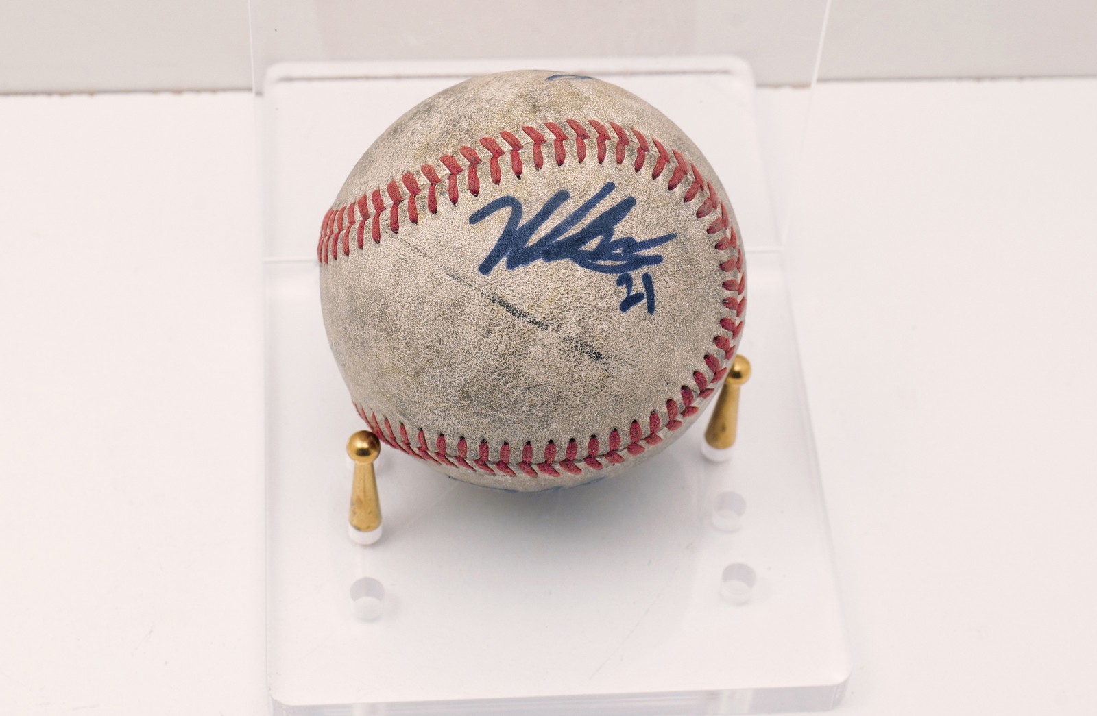 Rawlings Official Baseball w/ Multiple Unidentified Signatures No Stand