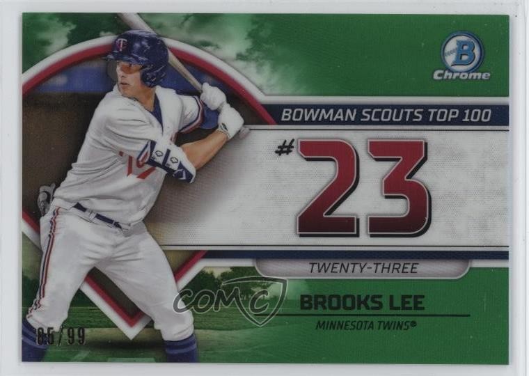 2023 Bowman Scouts Top 100 Green Refractor /99 Brooks Lee #BTP-23 1r8i
