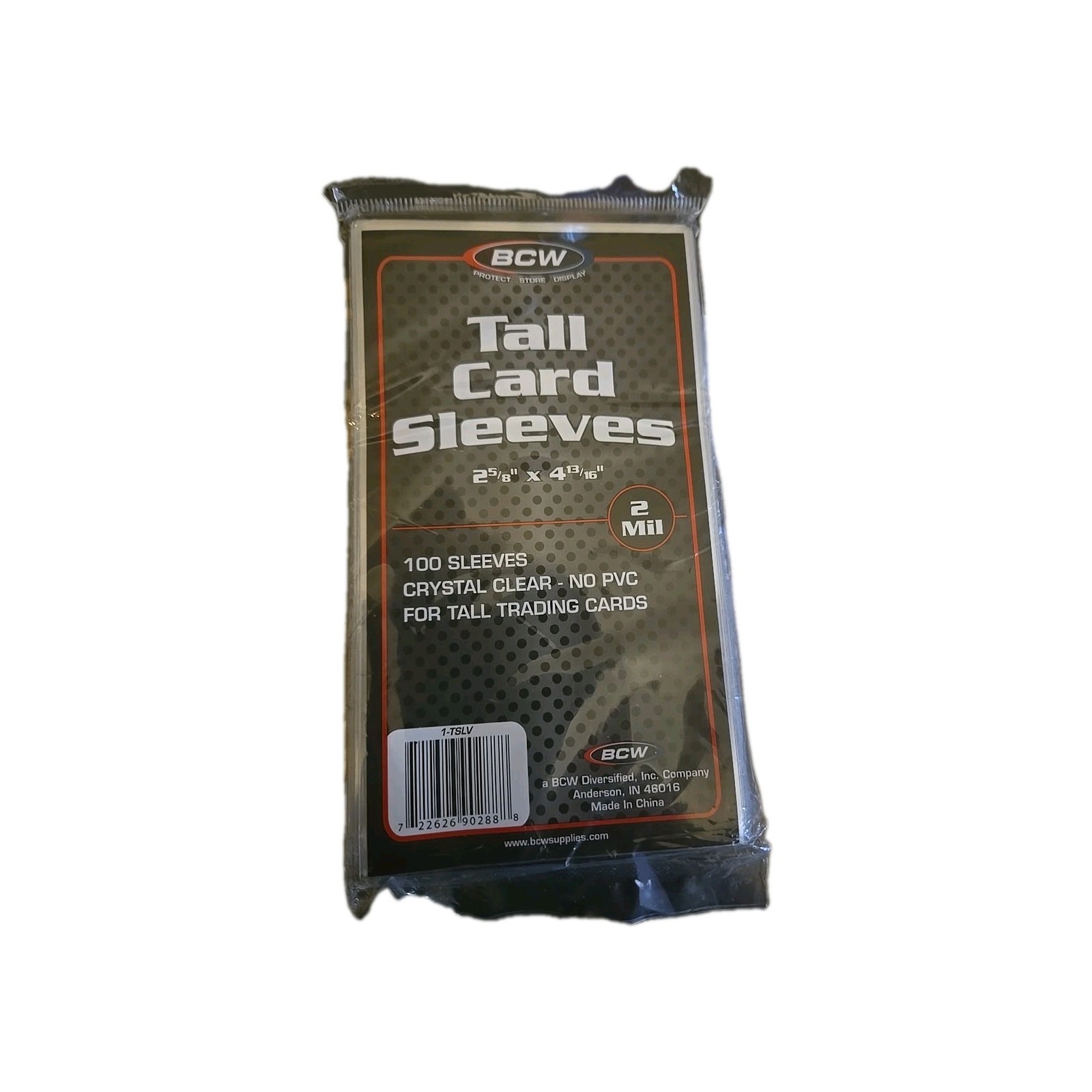 1 Pack: 100 BCW Tall Widevision-Gameday Trading Card Soft Poly Penny Sleeves