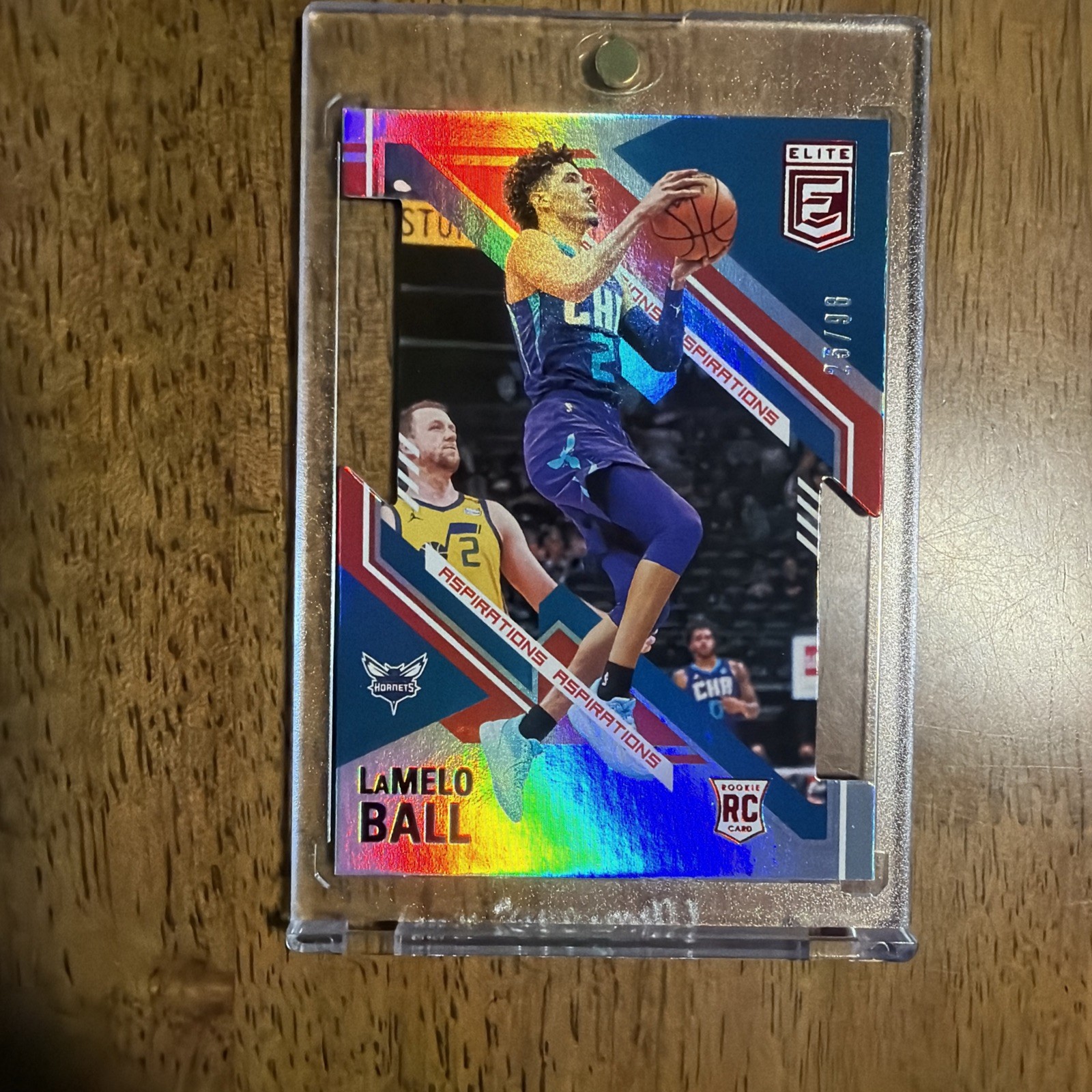 LaMelo Ball 2020-21 Donruss Elite ASPIRATIONS DIE-CUT Parallel Rookie Card #/98