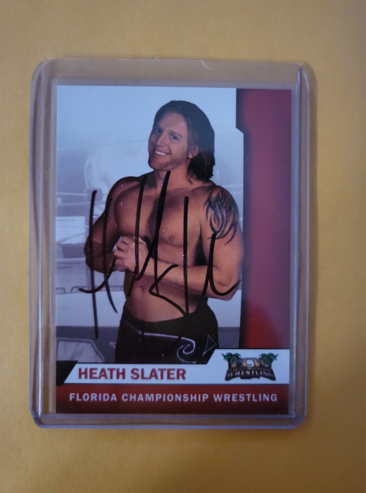 2010 FCW Championship Wrestling HEATH SLATER Trading Card Signed Autograph Auto