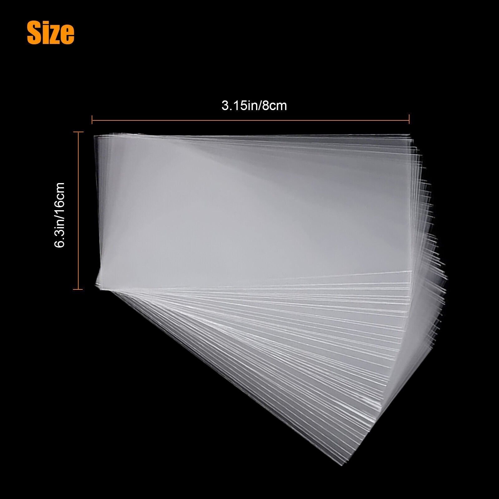 200pcs Currency Sleeves, Clear Dollar Holder Banknote Protector for Paper Money
