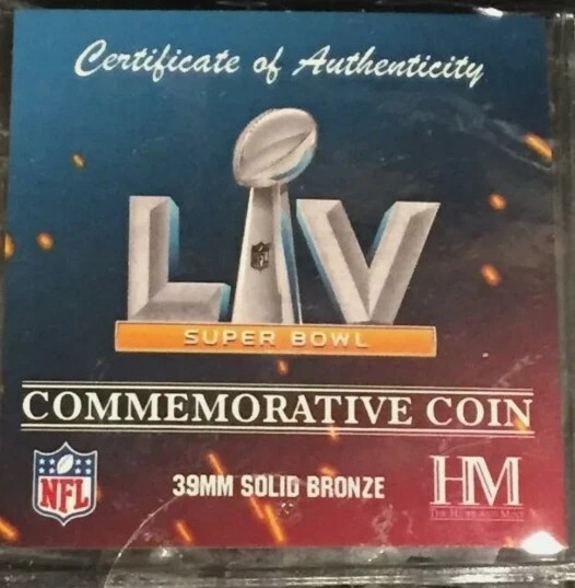 NFL Super Bowl LV 55 Official Commemorative Flip Coin Chiefs VS Buccaneers New!
