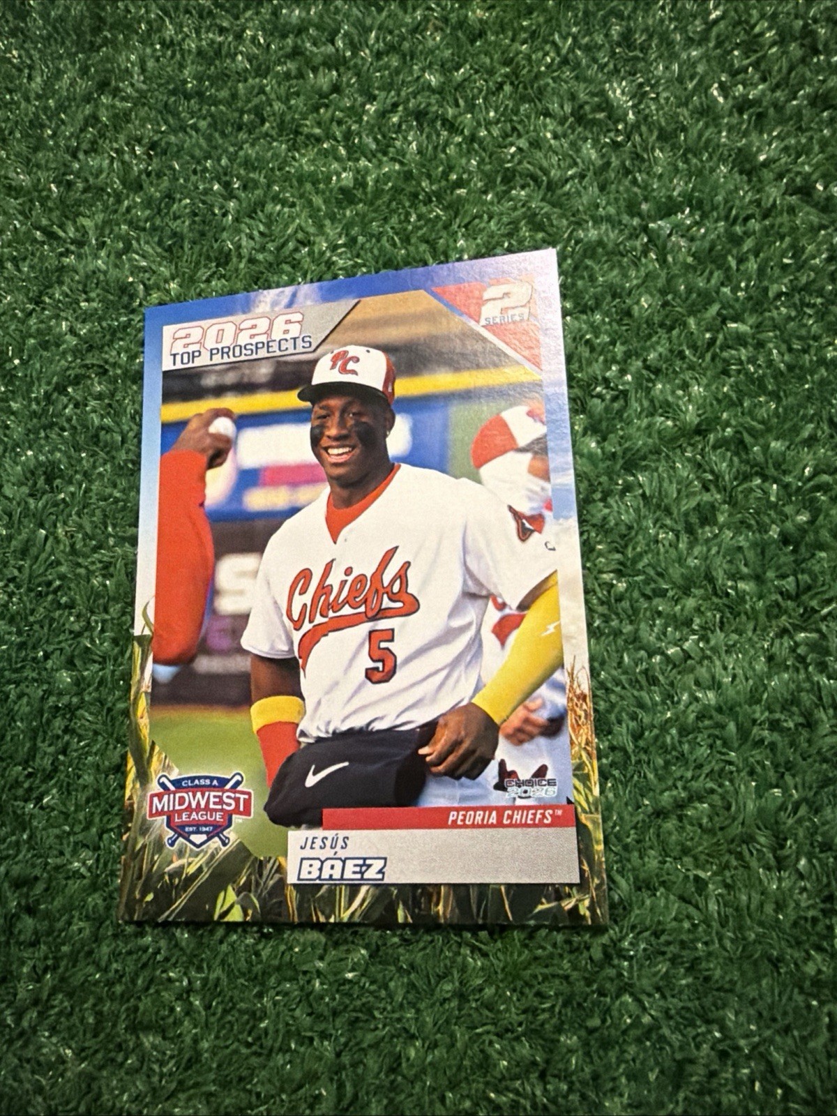 2026 Choice Midwest League Top Prospects Series 2 Jesus Baez Peoria Chiefs BB1