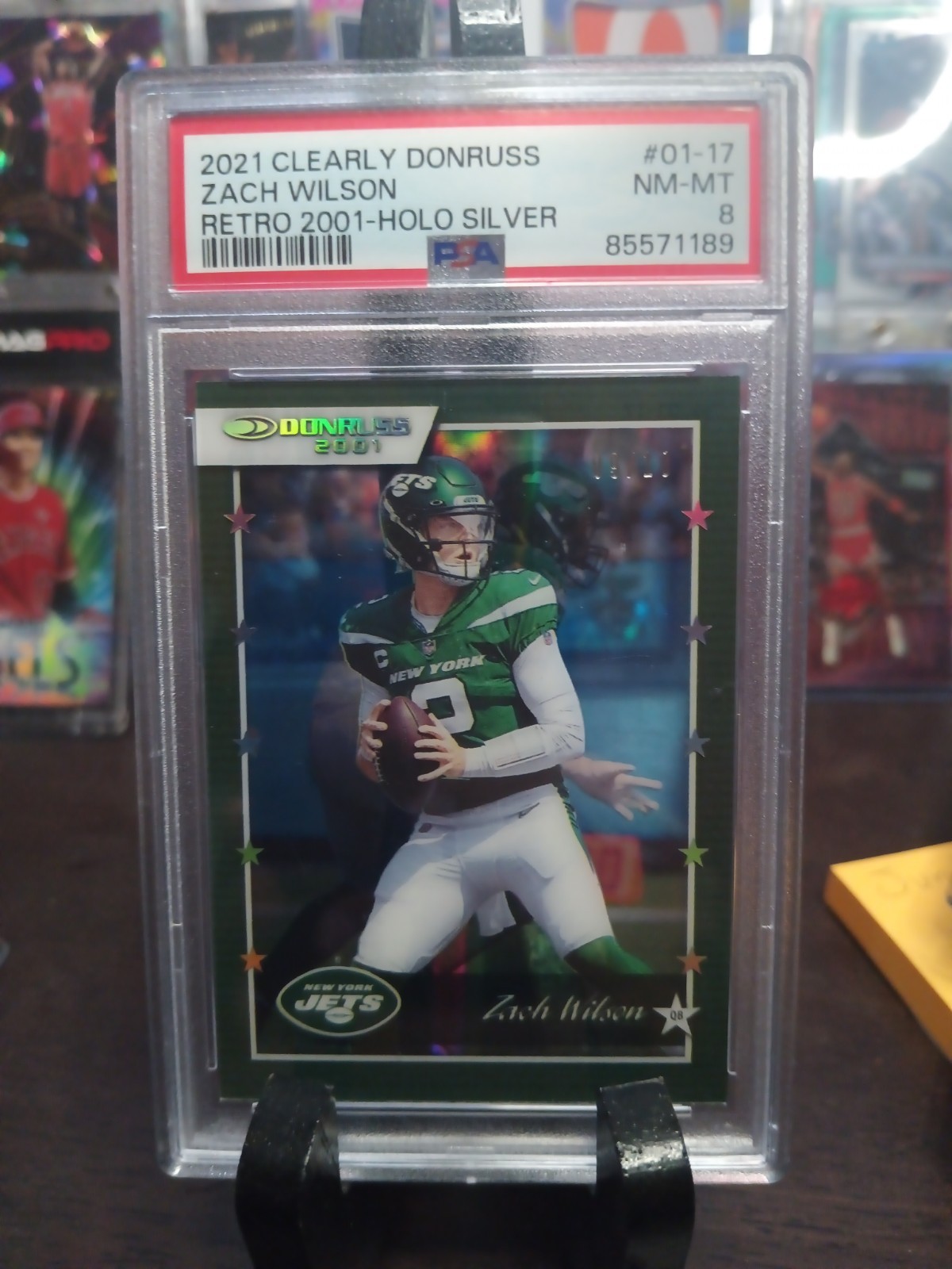 2021 Clearly Donruss Zach Wilson Retro /10 PSA 8