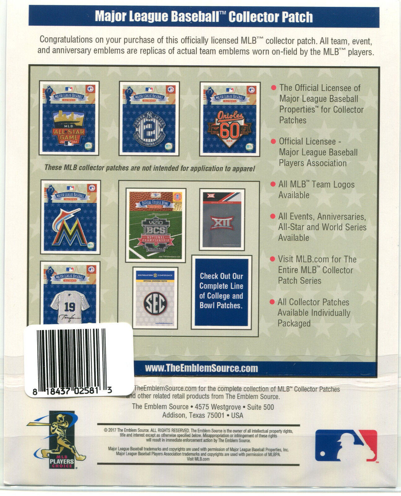 Official Licensed 2018 MLB World Series Collectors Patch Red Sox vs Dodgers