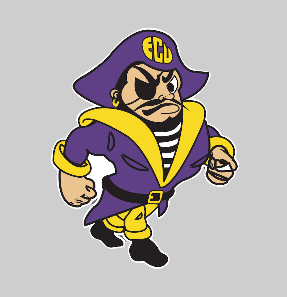 Sticker – East Carolina Pirates Logo – Die Cut Laminated Vinyl Decal