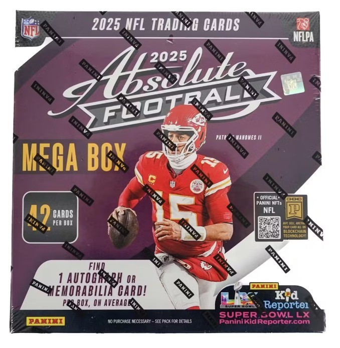2025 Panini Absolute Football Trading Card Factory Sealed Mega Box
