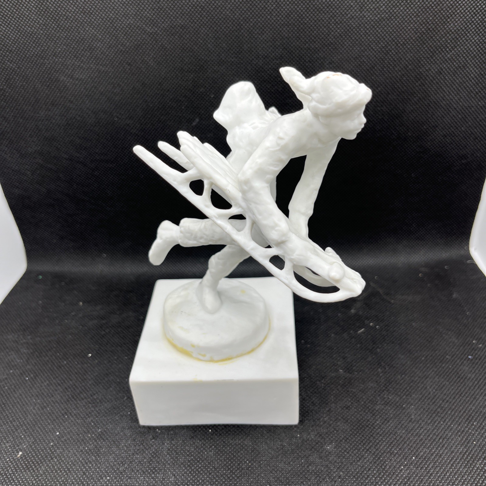 2002 Winter Olympics White Sledding Statue Figurine From The Treehouse Gallery