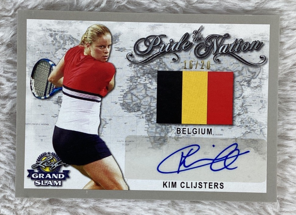 2018 Leaf Grand Slam Kim Clijsters Pride of The Nation Auto /20 #PN-KC1