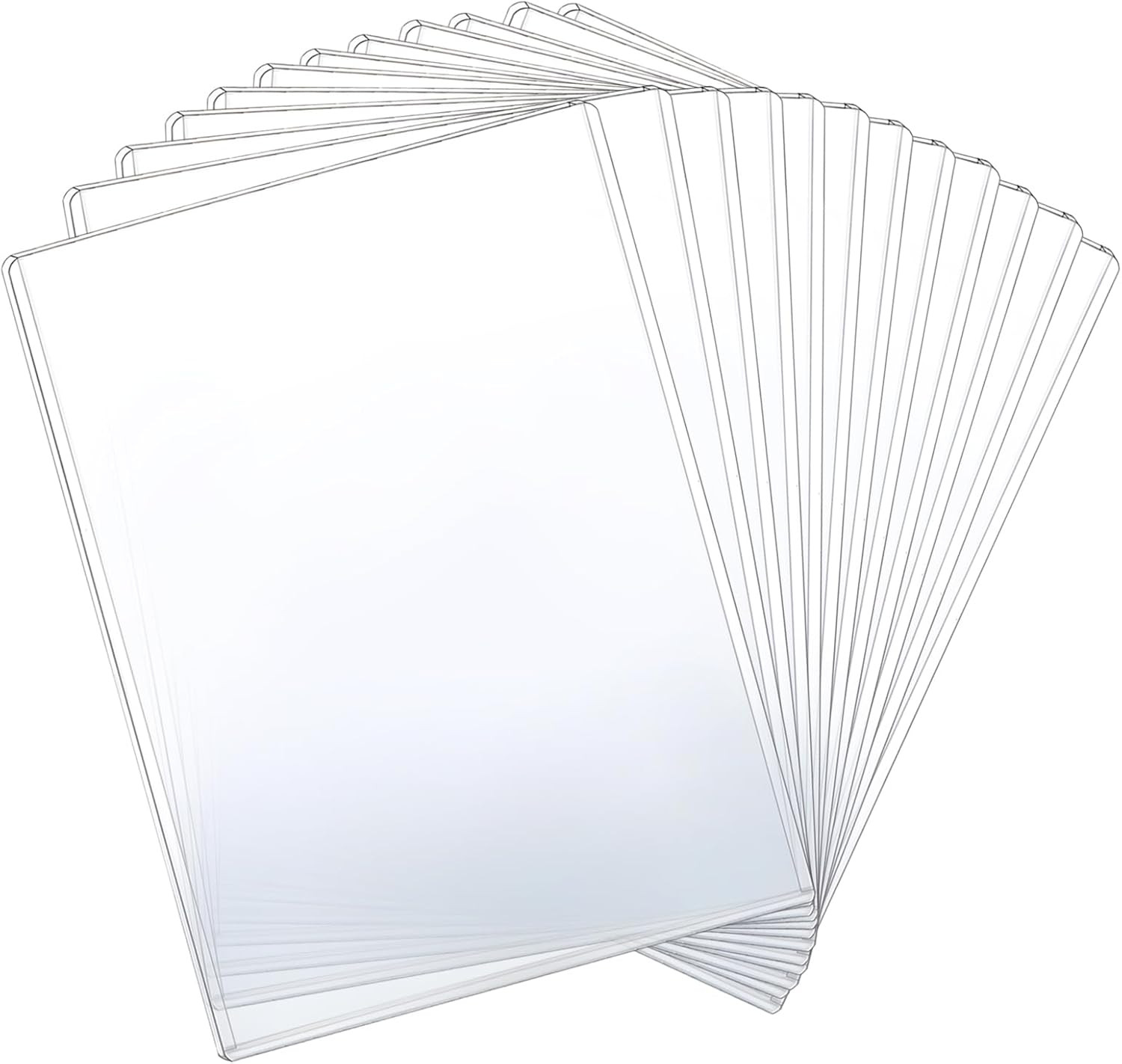 12 Pcs 8 1/2″ X 11″ Rigid Print Protectors Clear Rigid Toploaders Clear Sheet