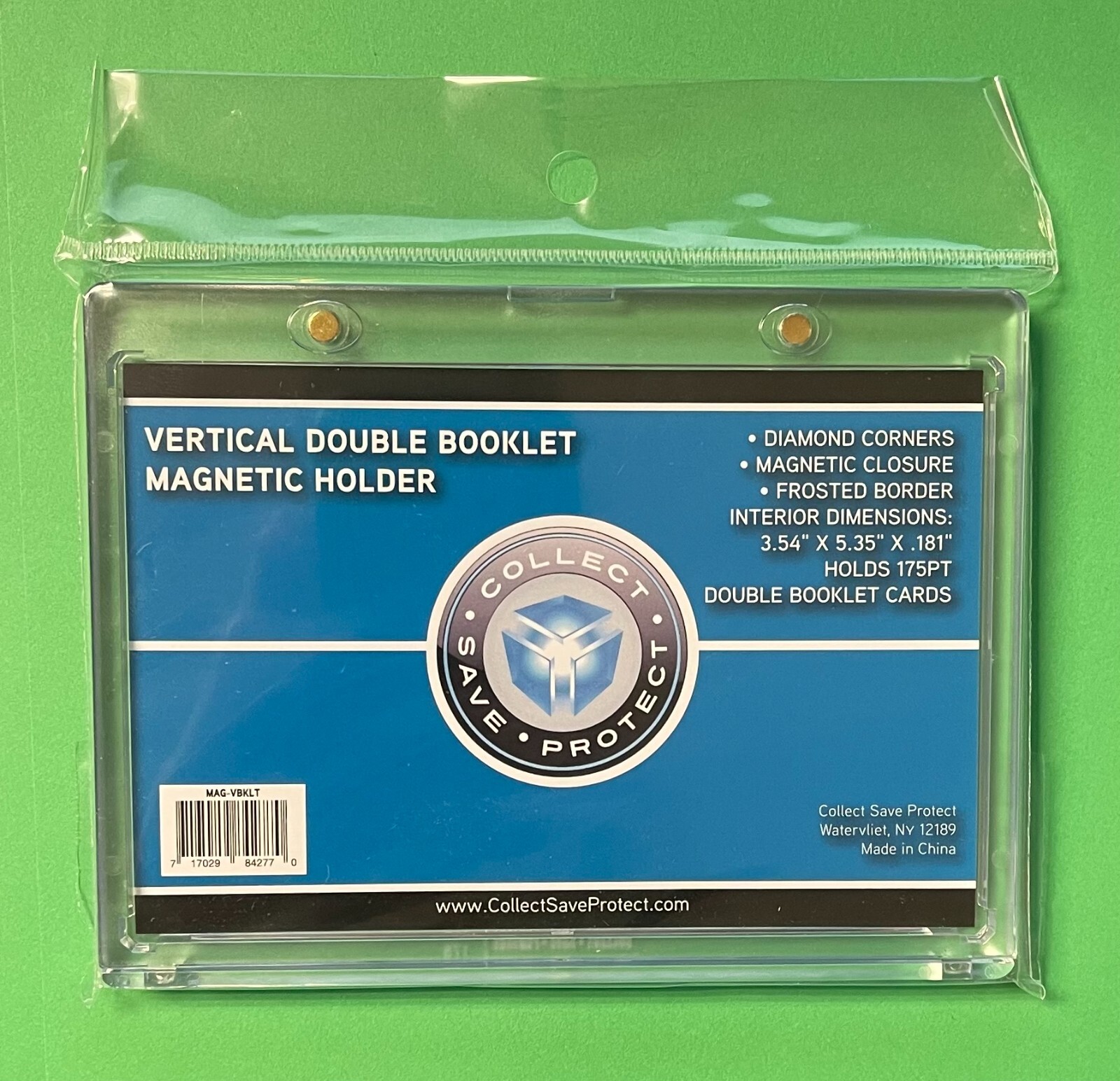 LOT OF (10) VERTICAL DOUBLE BOOKLET MAGNETIC HOLDER COLLECT SAVE PROTECT