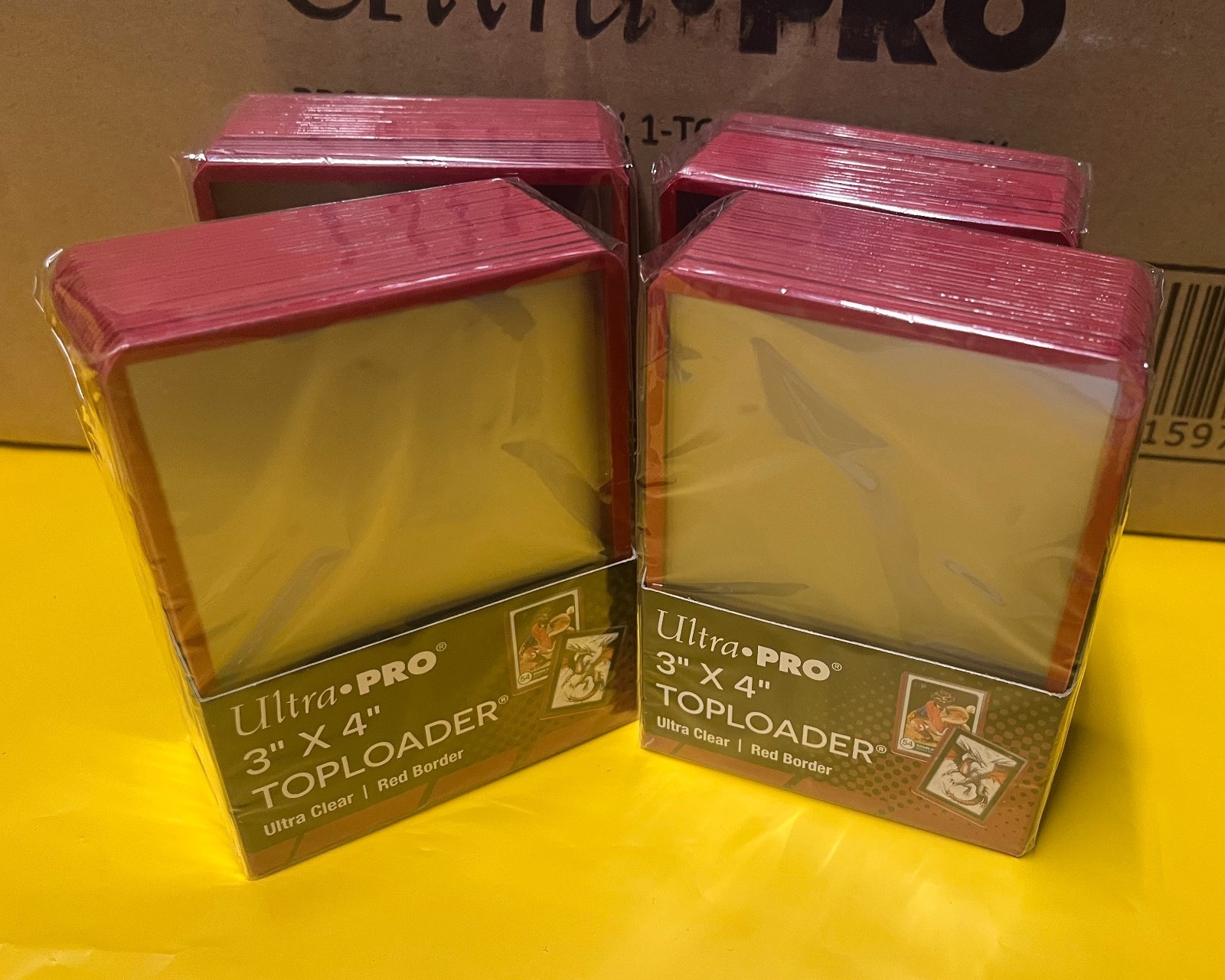 Red Border Top Loaders Ultra Pro Toploaders 35pt 4 Packs of 25=100