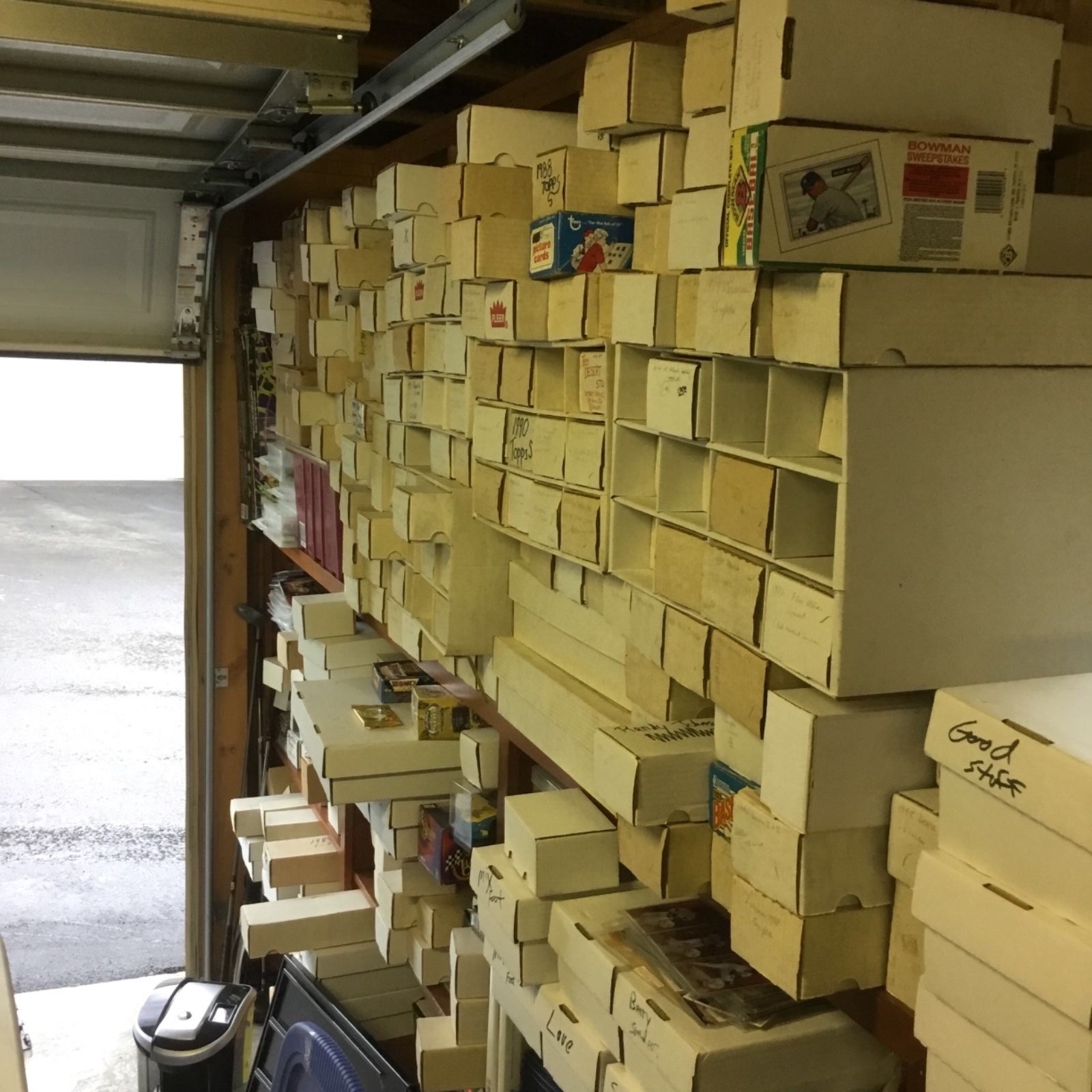 Huge sportscards collection storage unit find Over 2 million cards Free Shipping
