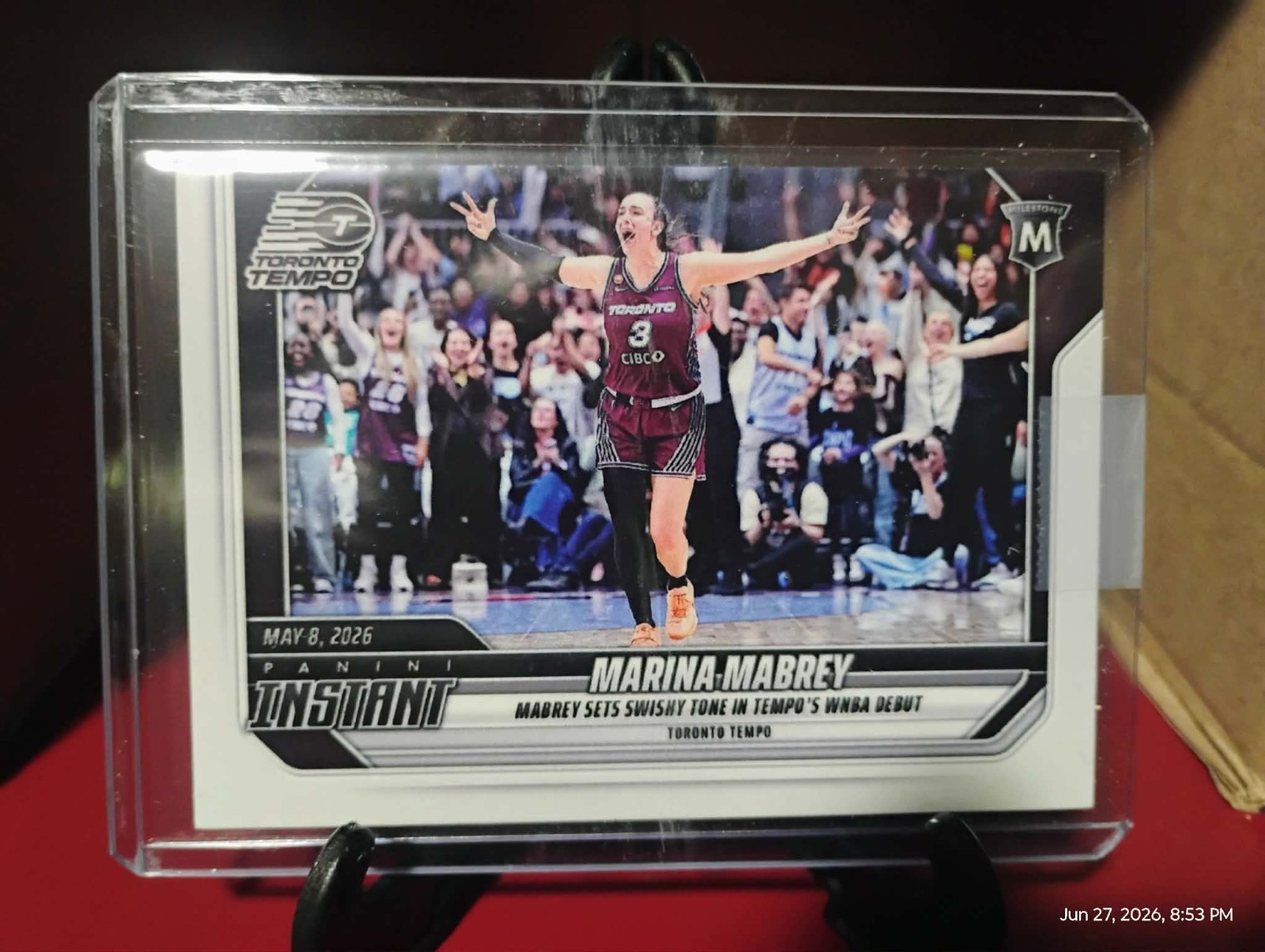 2026 Panini Instant WNBA #33 Marina Mabrey Toronto Tempo Debut PR:191