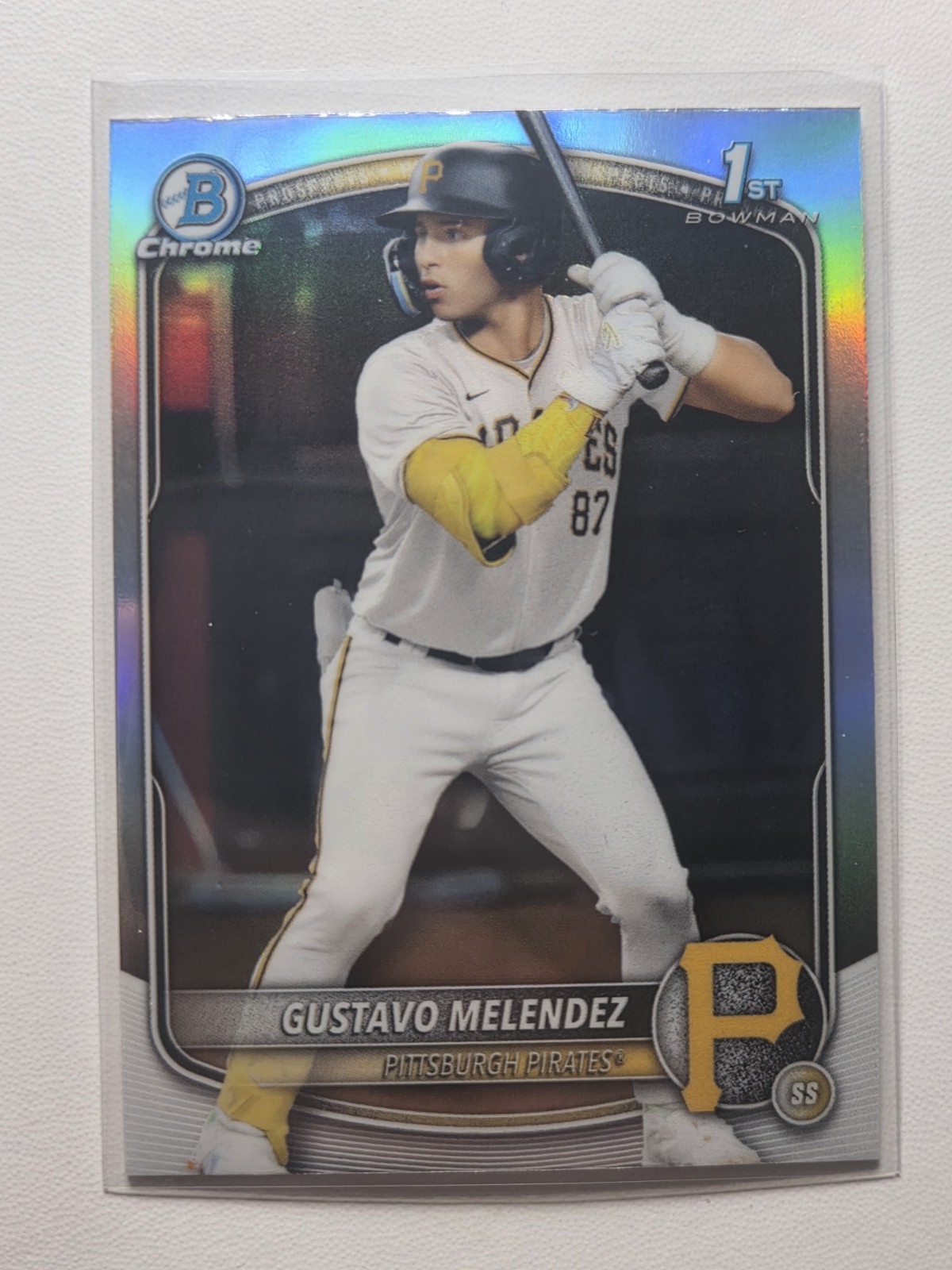 2025 Bowman Chrome 1st Refractor Gustavo Melendez BDC-112 Pirates