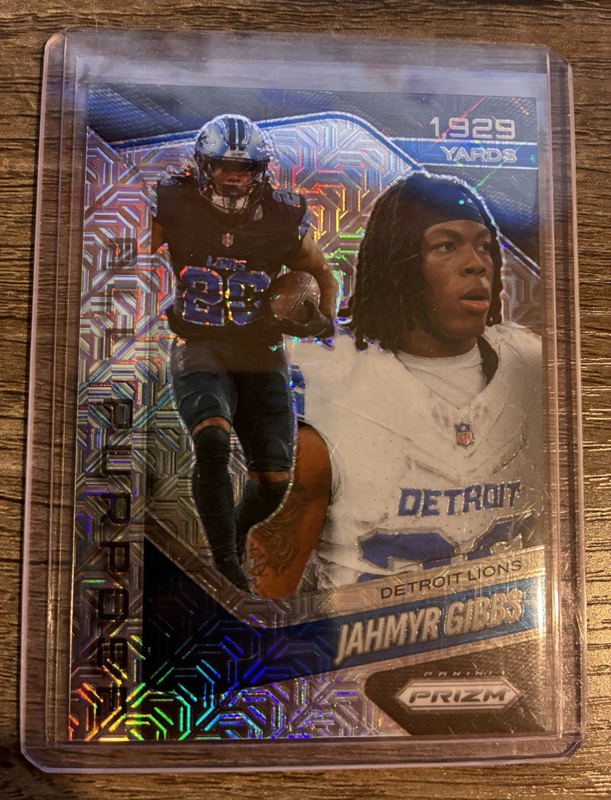 Panini 2025 Prizm All-Purpose Jahmyr Gibbs #3 Mojo Prizm Lions /25