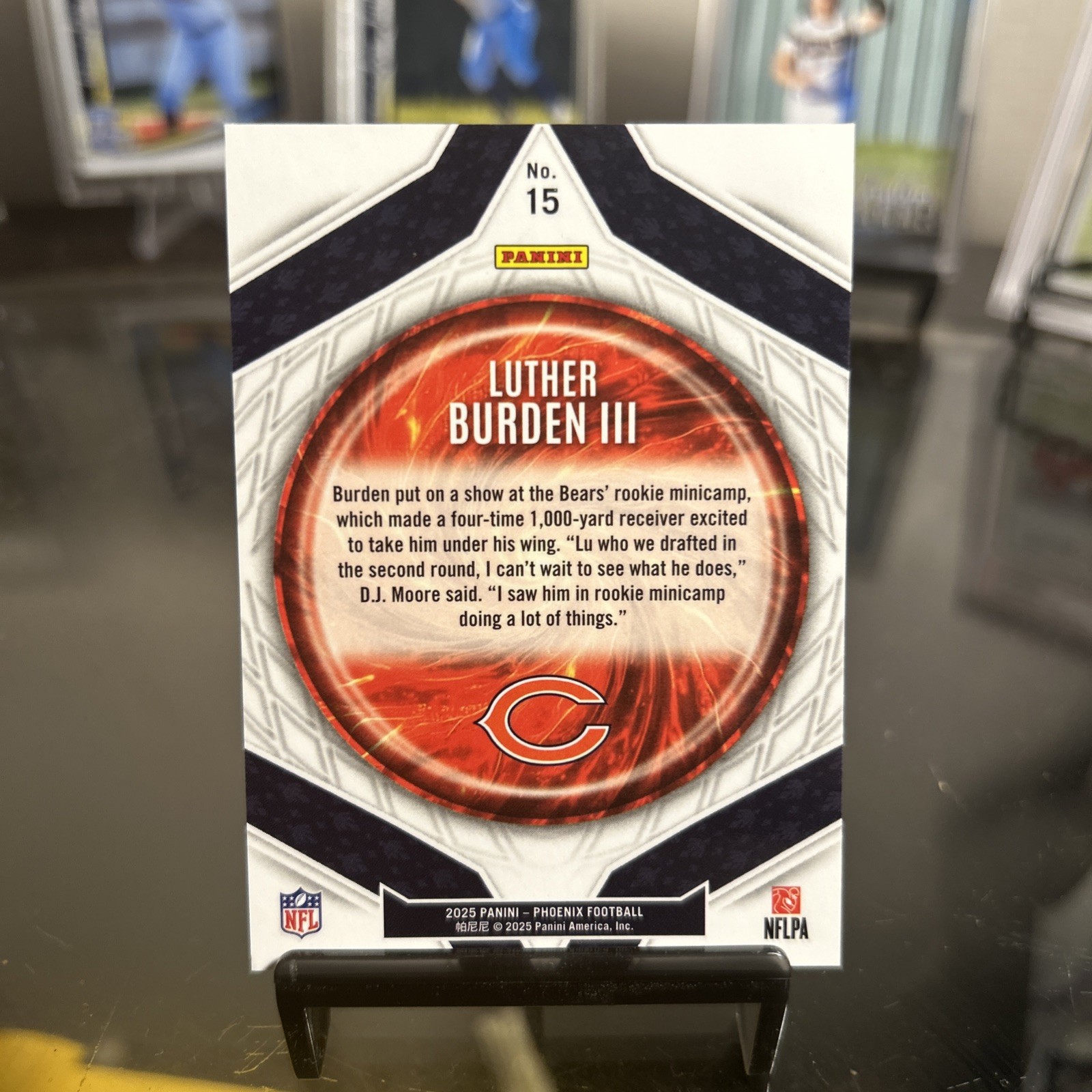 🚨 2025 Panini Phoenix – Luther Burden III (RC) – Paragon – Silver – Bears 🚨