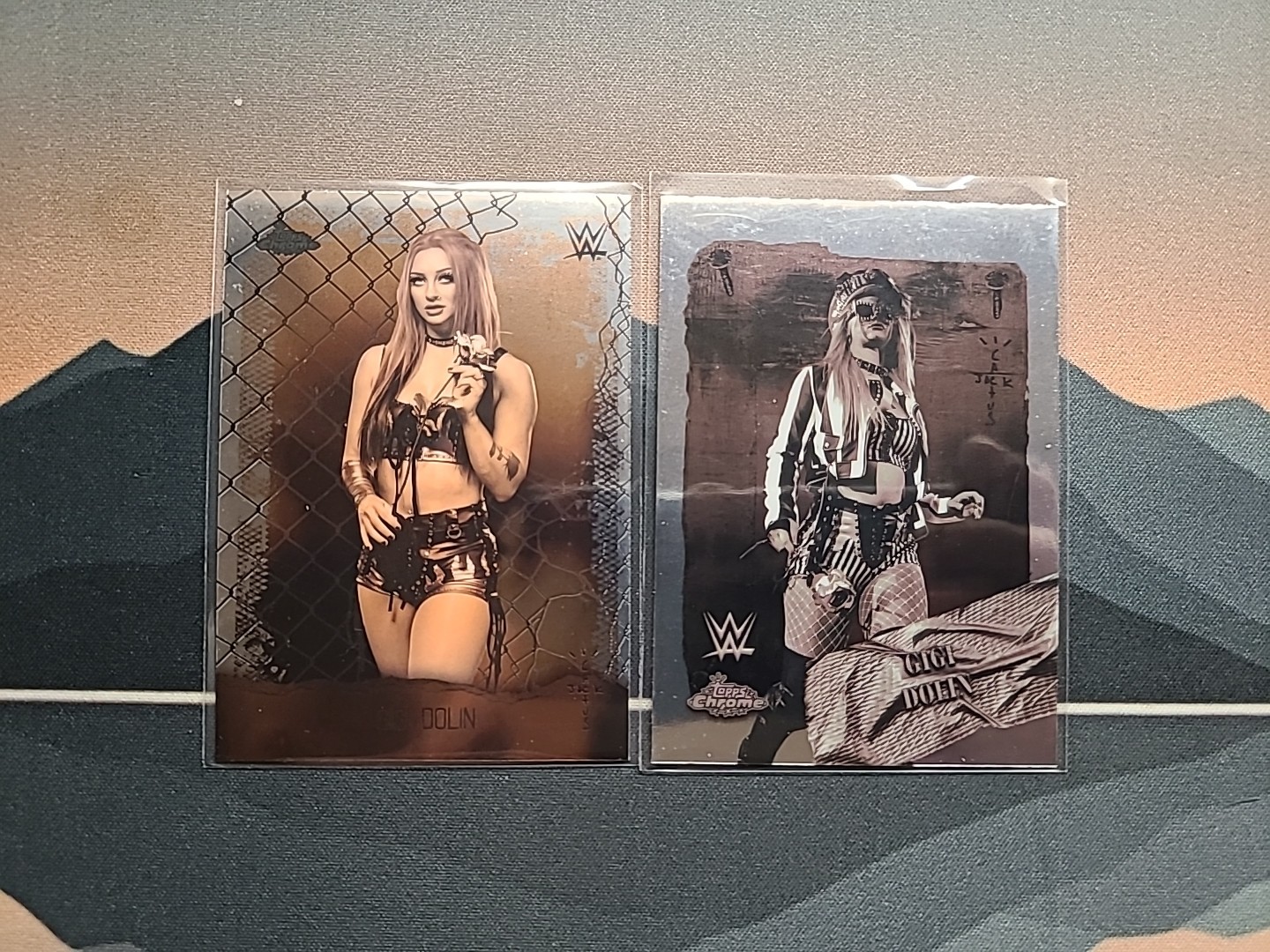 (2) 2025 Topps Chrome WWE Cactus Jack GIGI DOLIN ASTRO KNIGHTS & RODEO REBELS 🔥