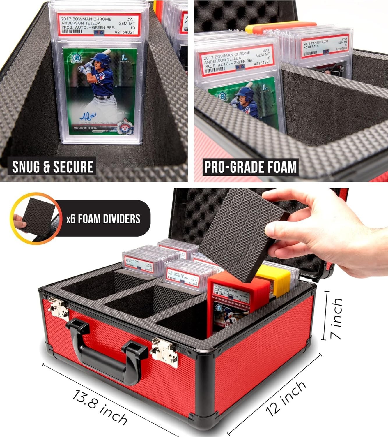 PSA Graded Card Case with TSA Lock Protection
