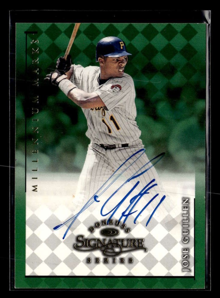 1998 Donruss Signature Jose Guillen Millennium Marks Autograph Auto /1100 FX1701