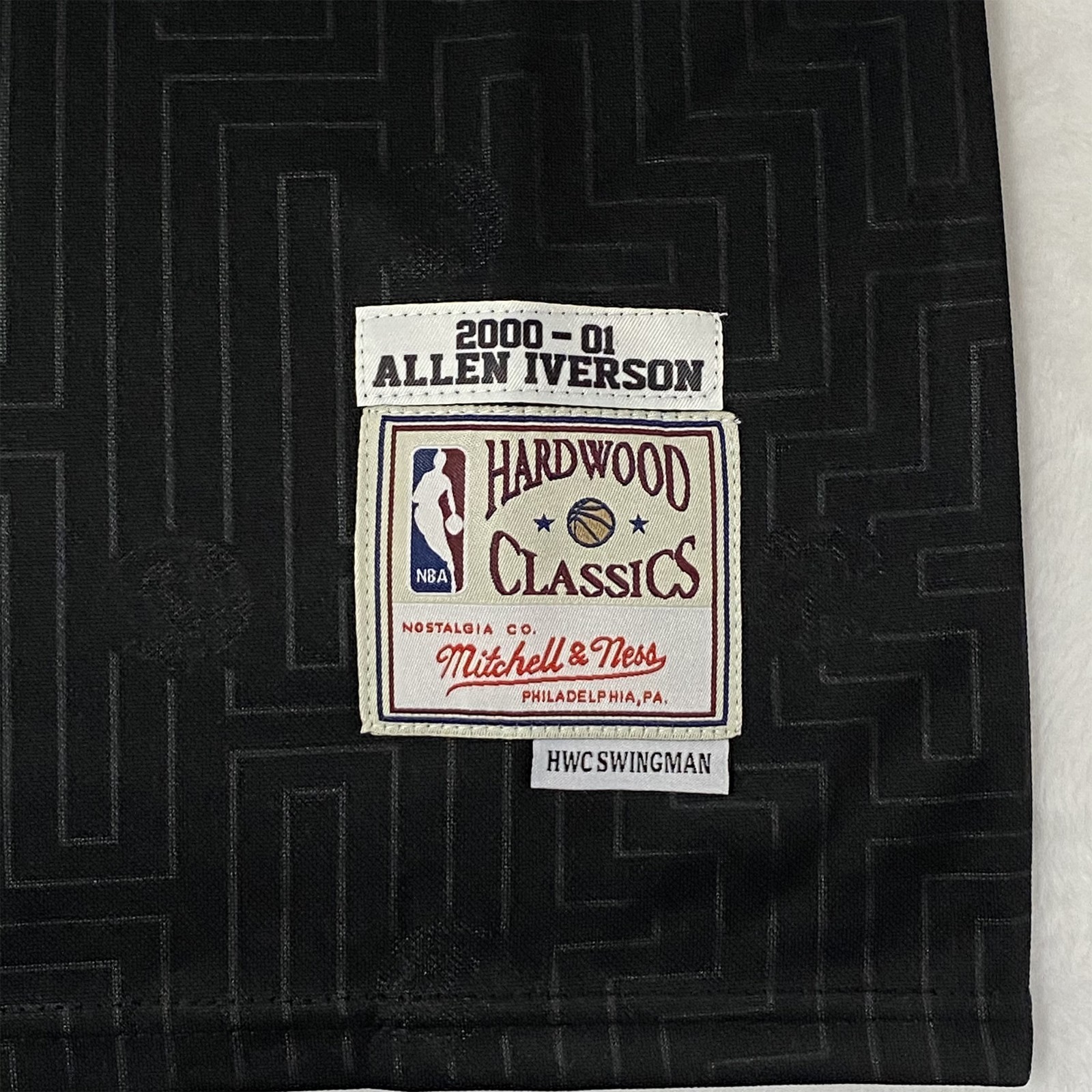 Allen Iverson #3 Jersey. Sewn version. 00-01 season. Black fan jersey. S-2XL