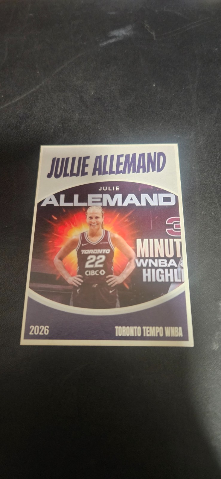 JULIE ALLEMAND 2026 TORONTO TEMPO CARD # 2 WNBA