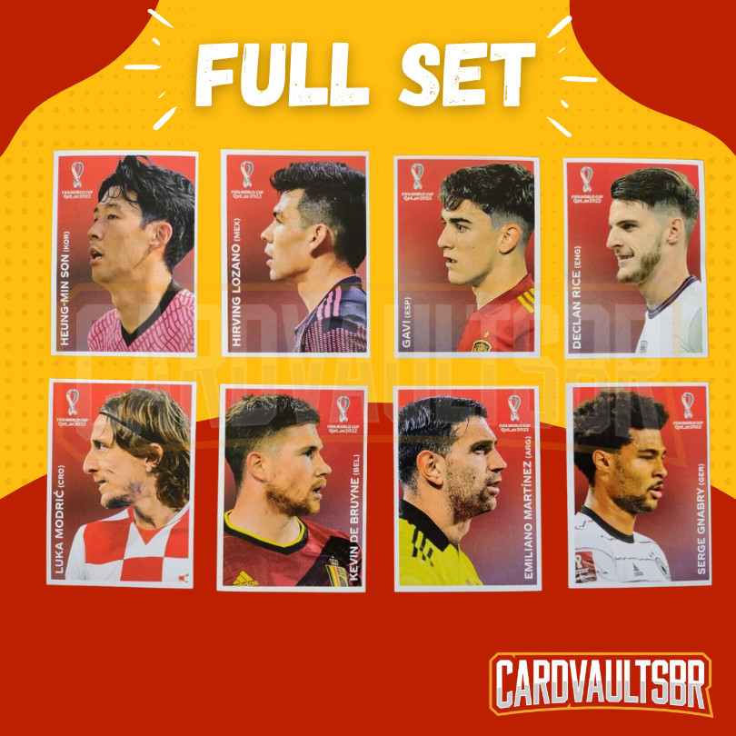 Lot (8) stickers PANINI Coca Cola WORLD CUP QATAR 2022 BRAZIL VERSION completo