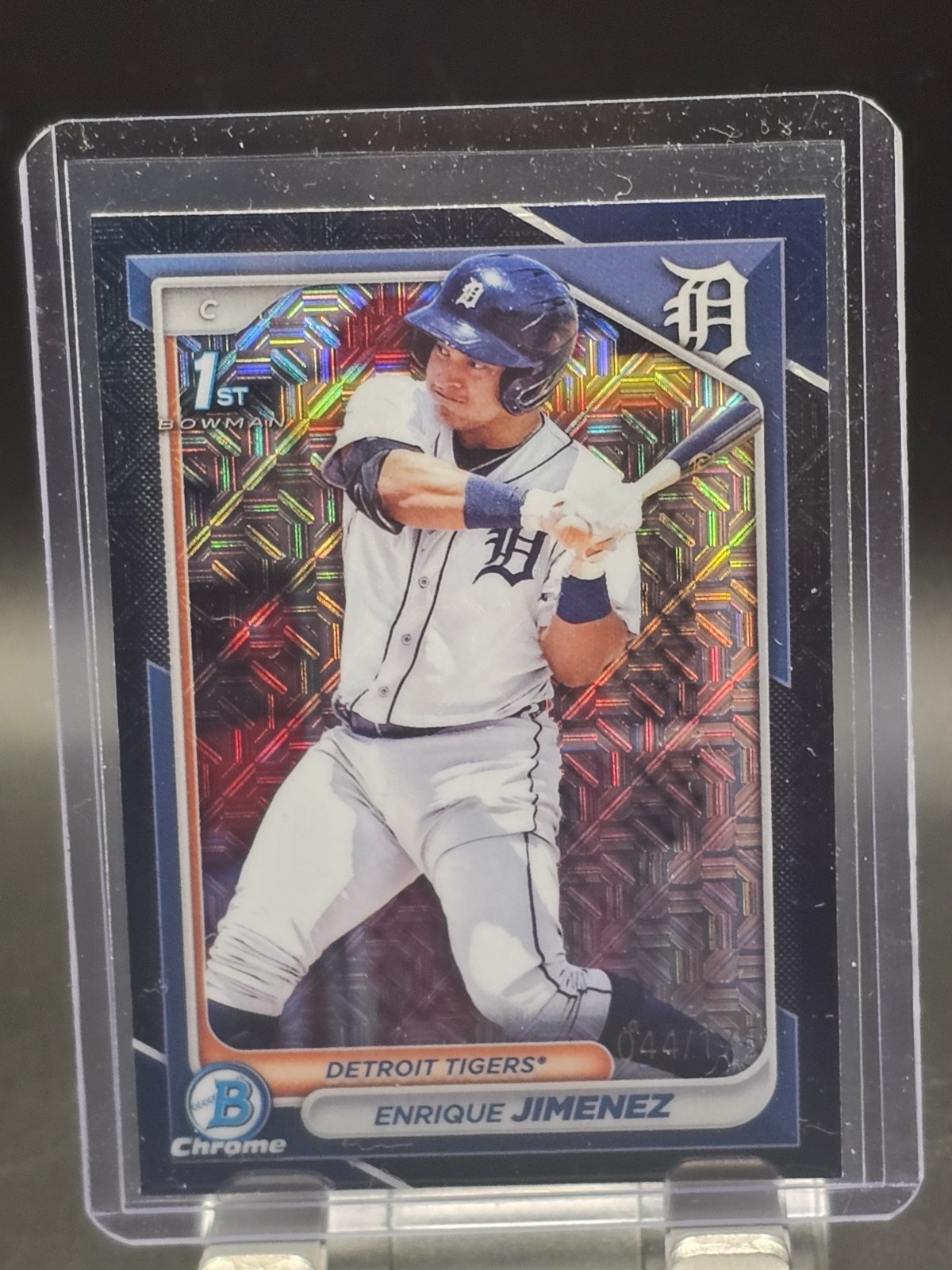 2024 Bowman – Chrome Prospects Enrique Jimenez #BCP-31 Navy Mojo Refractor /175