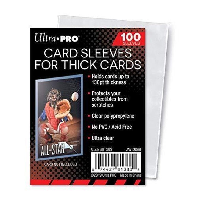 Ultra PRO Thick CARD Sleeves up to 130pt YOU CHOOSE 100 200 300 400 500 1000