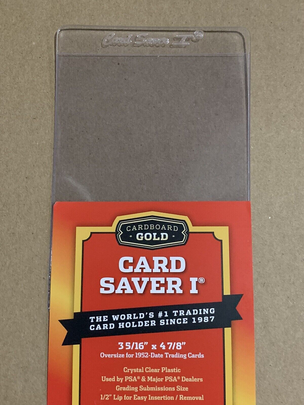 1 X Plastic Cardboard Gold CARD SAVER 1 PSA/BGS Grading Submission
