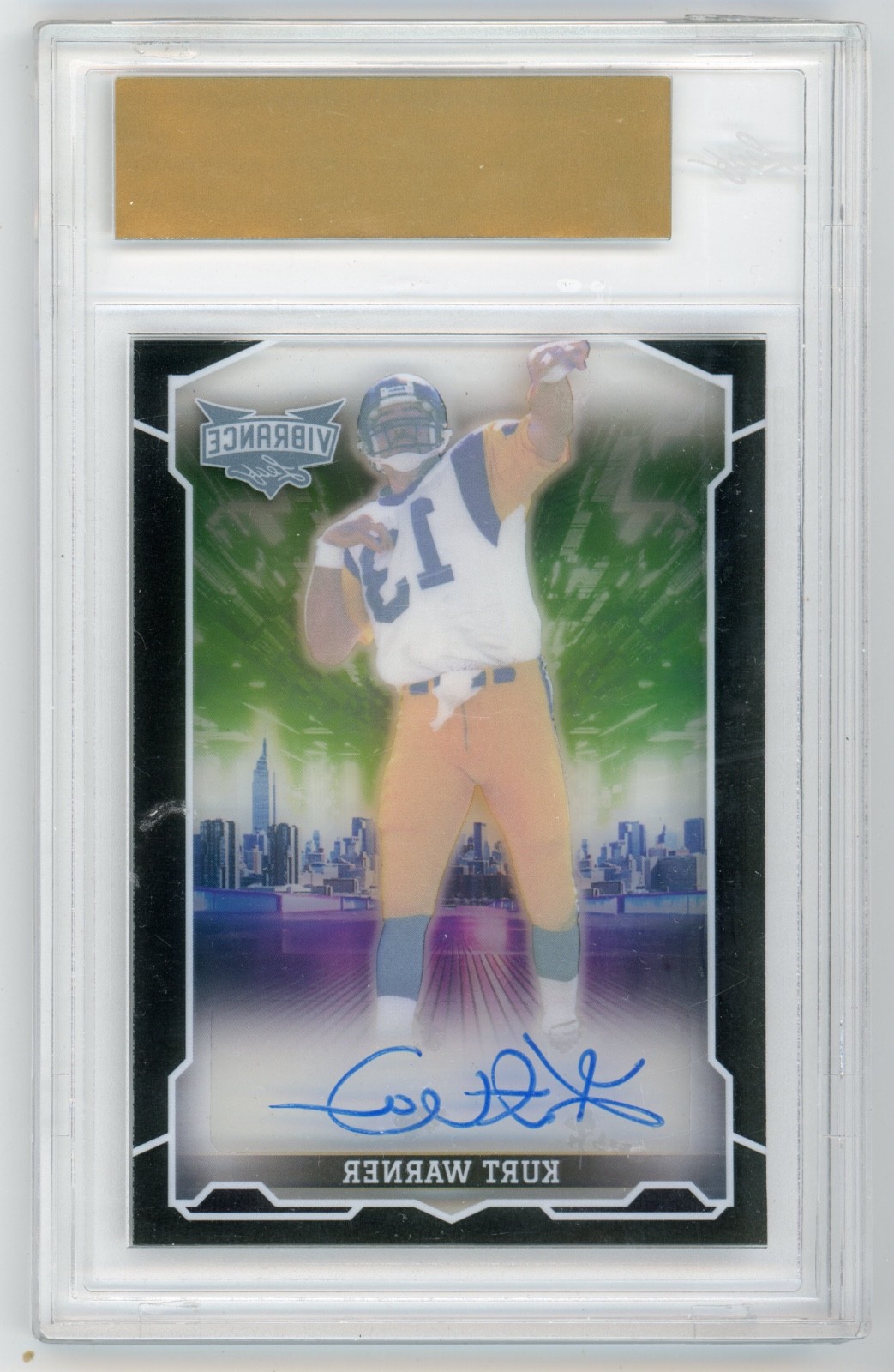 2x 1/1 Kurt Warner 2022 Leaf Vibrance Autographed Pre-Production Proof Auto Lot