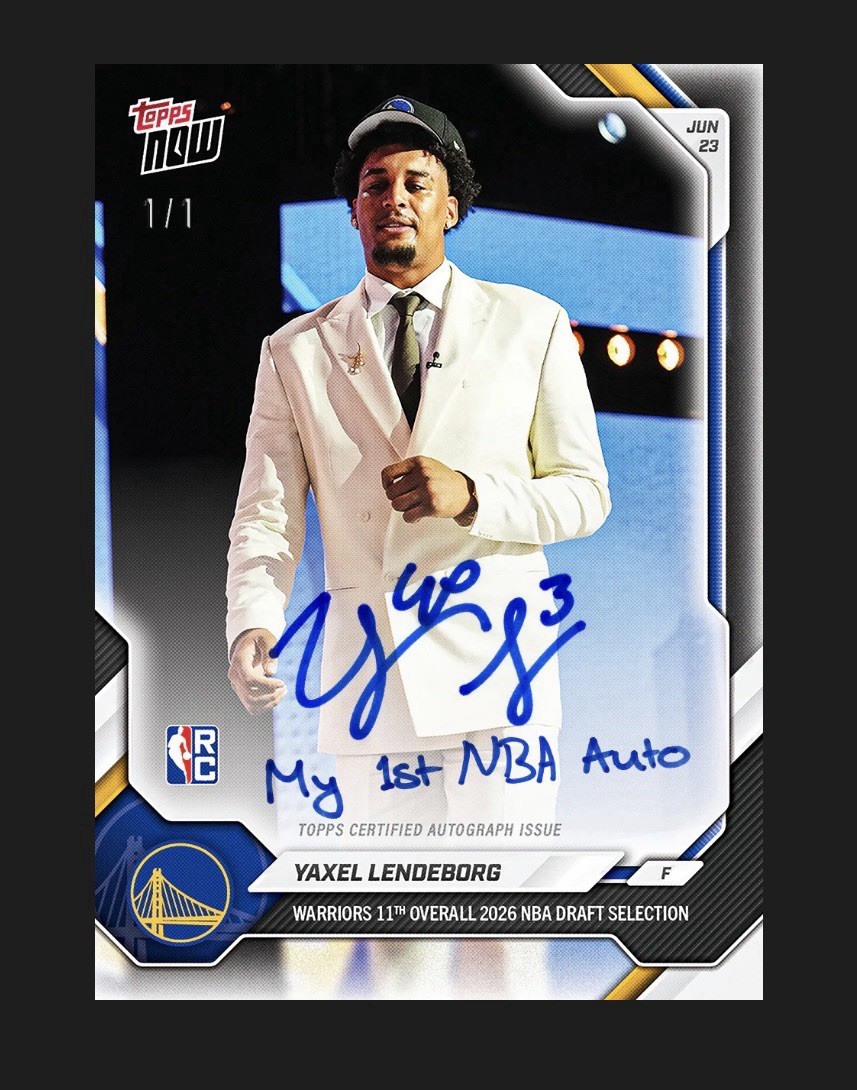 Yaxel Lendeborg – 2025-26 NBA Topps NOW®- Presale – 11th pick Chance At 1/1 Auto
