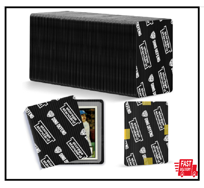 Ding Defend 110-Pack Trading Card Protector Shipping – 3.5 x 4.5 Inch Black Hobb