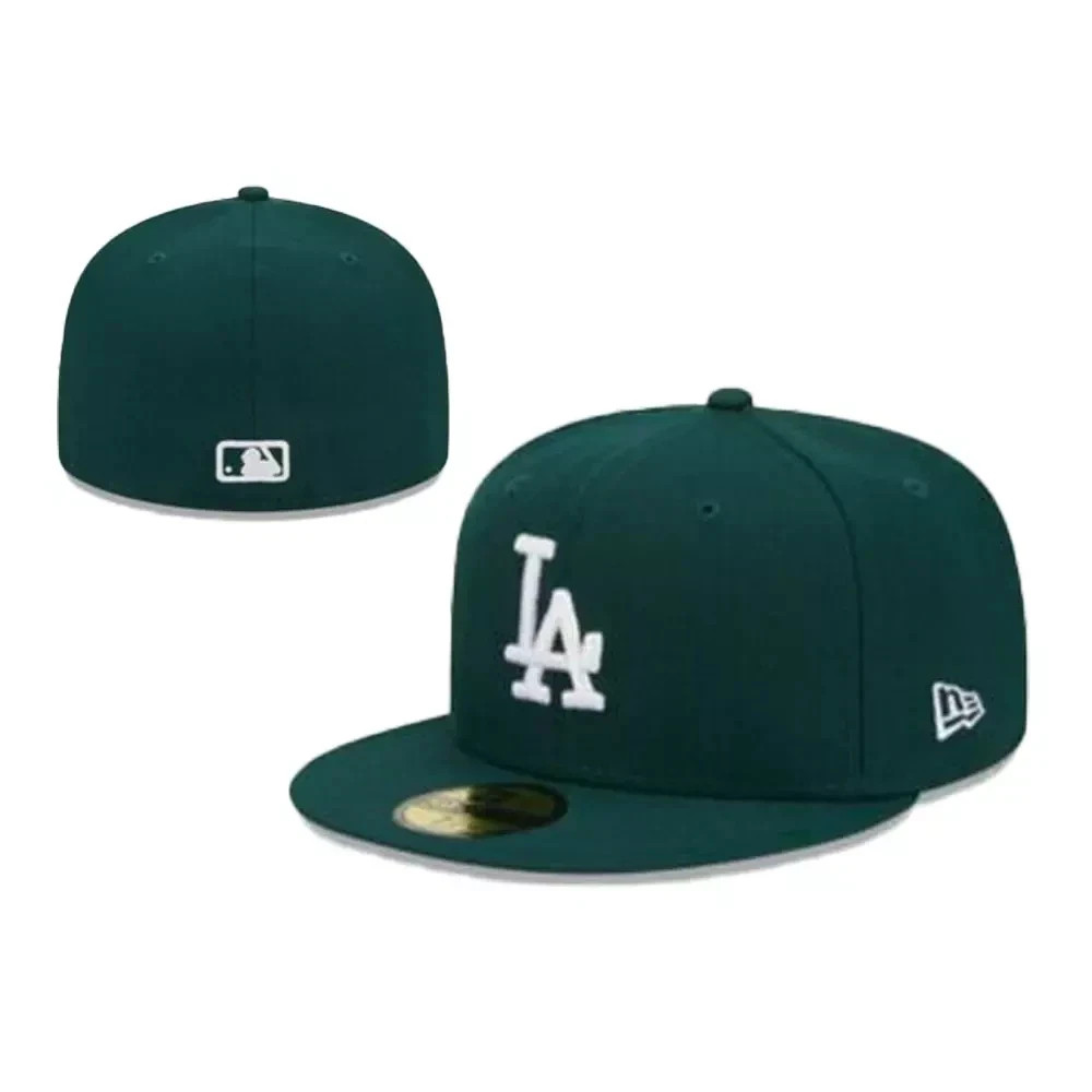 Los Angeles Dodgers Hat Fitted LA 59FIFTY Solid Color Series Basic Stitched Cap