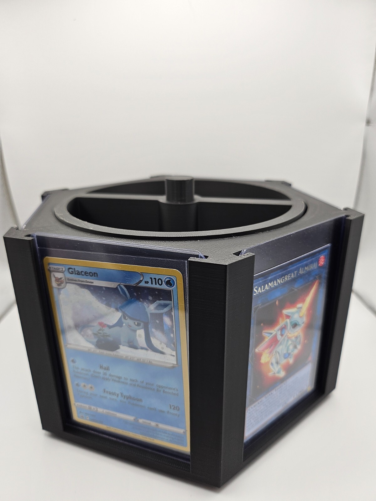 1x Spinning Stackable Trading Card Display Stand for 6 Toploaders Pokémon Sports