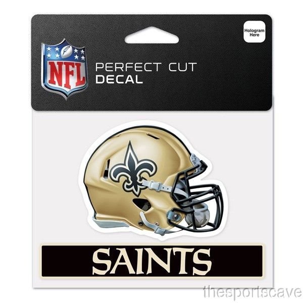 New Orleans Saints Helmet Perfect Cut Die Cut Decal Sticker 3×4 Inches