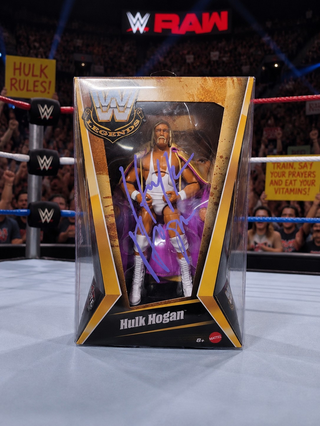 WWE WCW NWO HULK HOGAN SIGNED FIGURE JSA CERT!! IN PROTECTIVE CASE!