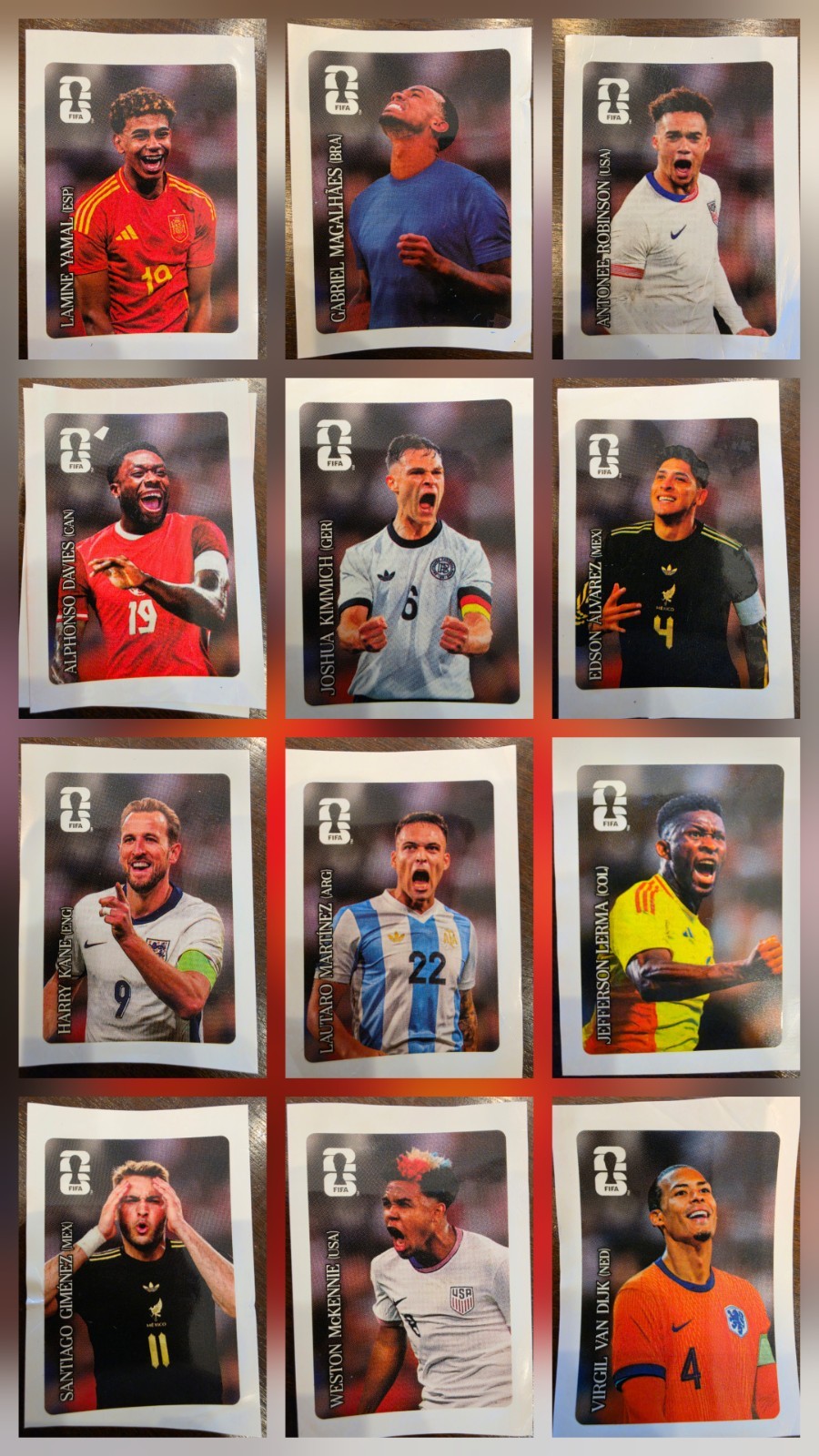 Panini FIFA World Cup 2026 Sticker Coca-Cola Full Set 12 Stickers Version US