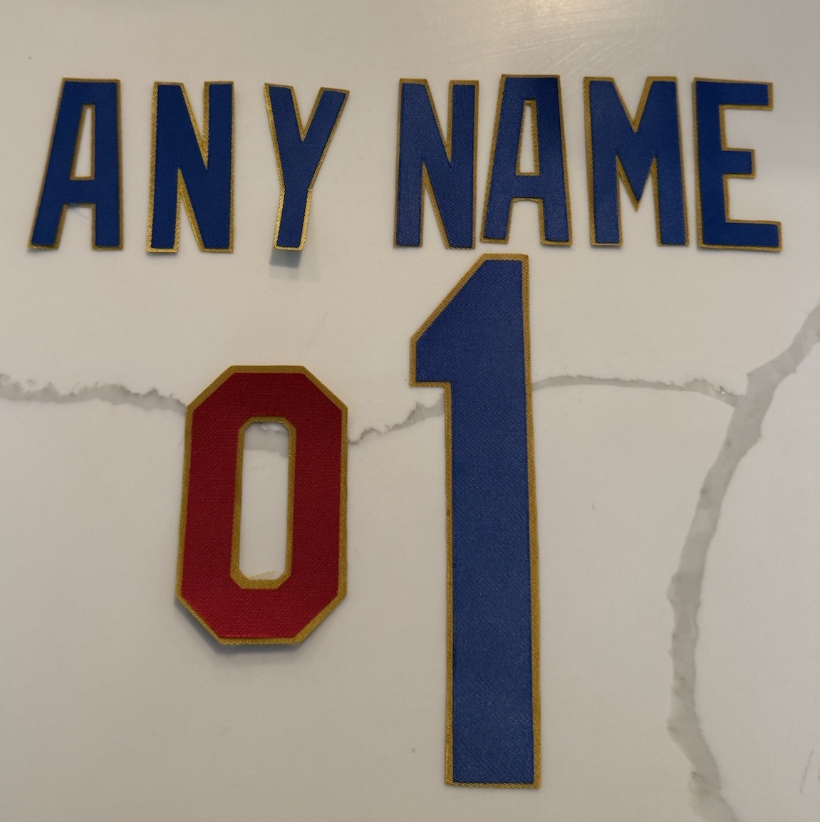 Los Angeles Dodgers GOLD Jersey Letters And Numbers Kit