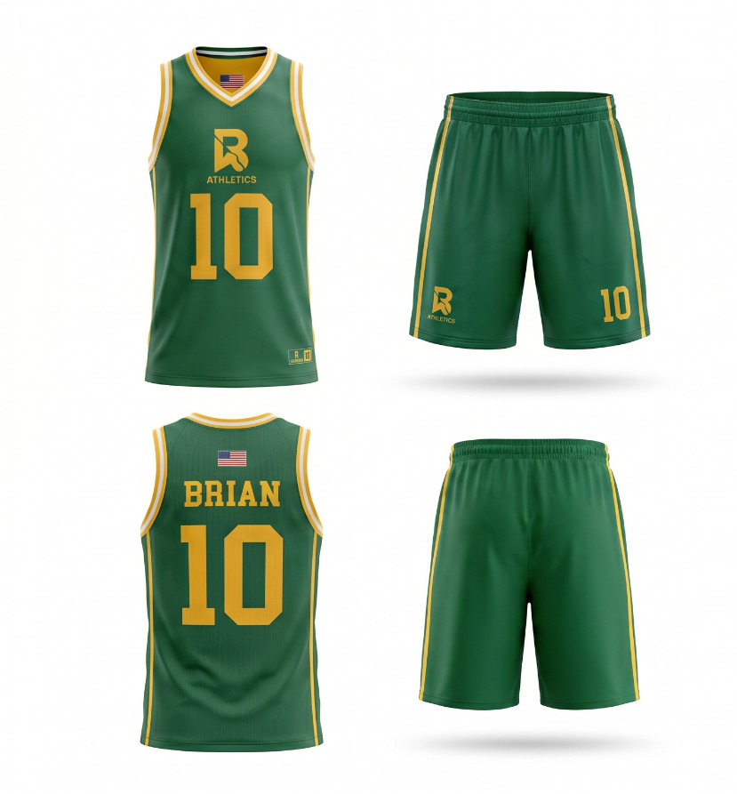 Youth Reversible Basketball Jersey & Shorts Breathable Lightweight Game Ready