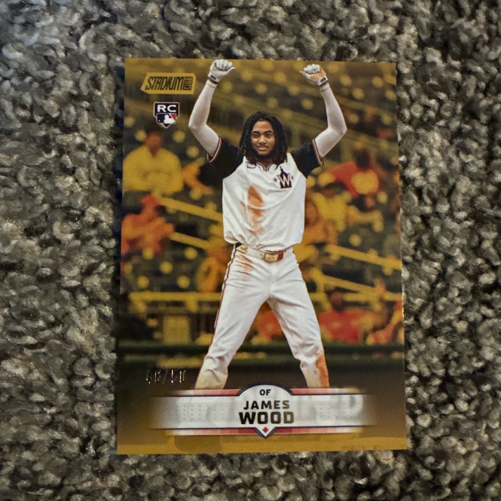 2025 Topps Stadium Club GOLD FOIL Parallel SP #/50 JAMES WOOD RC #175 Nationals
