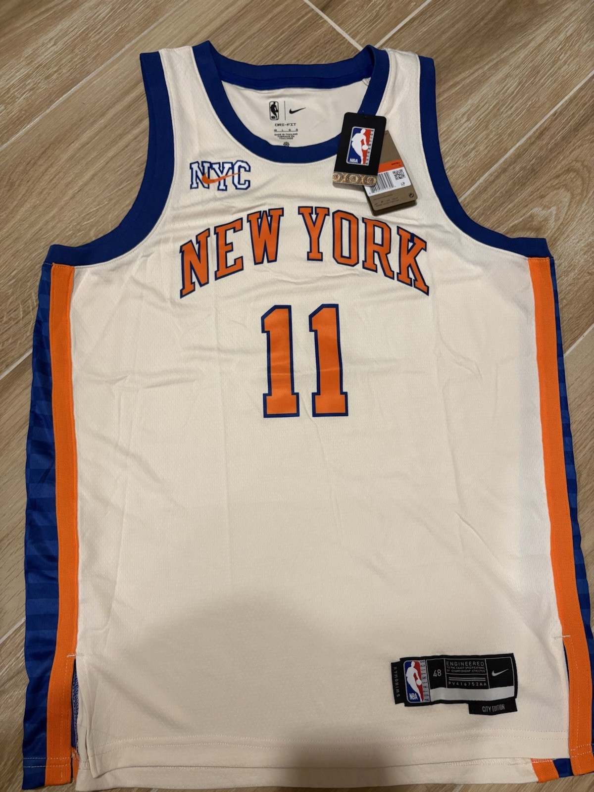 Jalen Brunson NY Knicks 2025-26 City Edition Swingman Jersey – Large