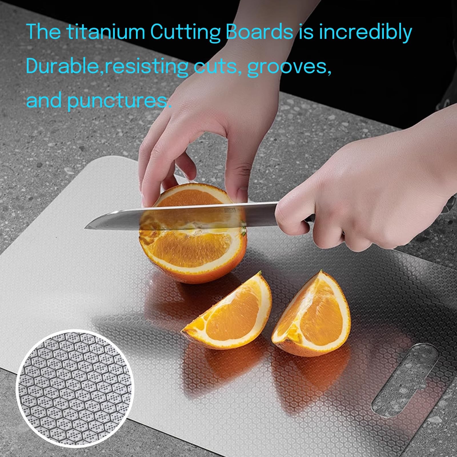 Titanium Cutting Board, 2 Pack 13.38X9.05In, 11.41X7.87In