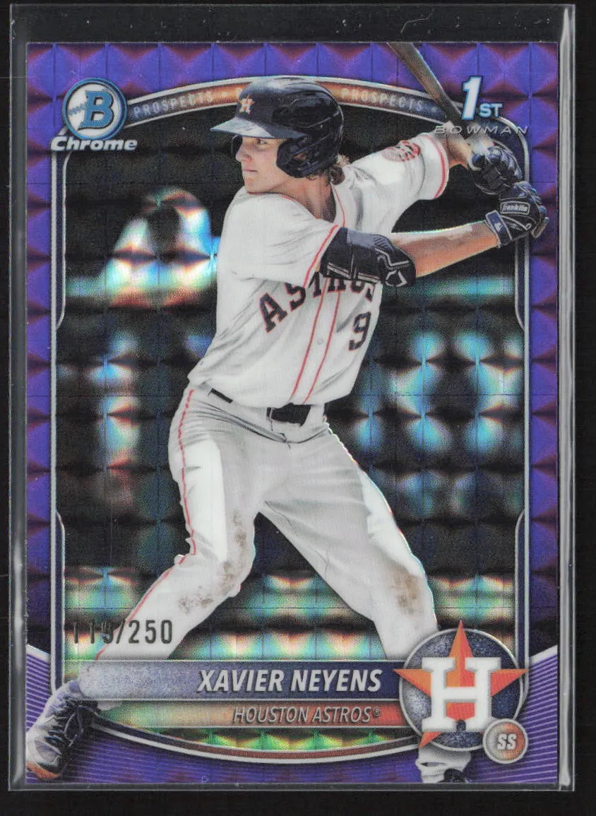 2025 Bowman Chrome Xavier Neyens #BDC-2 Purple Geometric Refractor 119/250