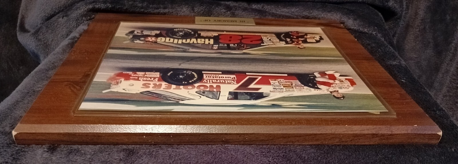 In Memory Davey Allison & Alan Kulwicki Memorial Wall Plaque 13 X 10.5″ NASCAR