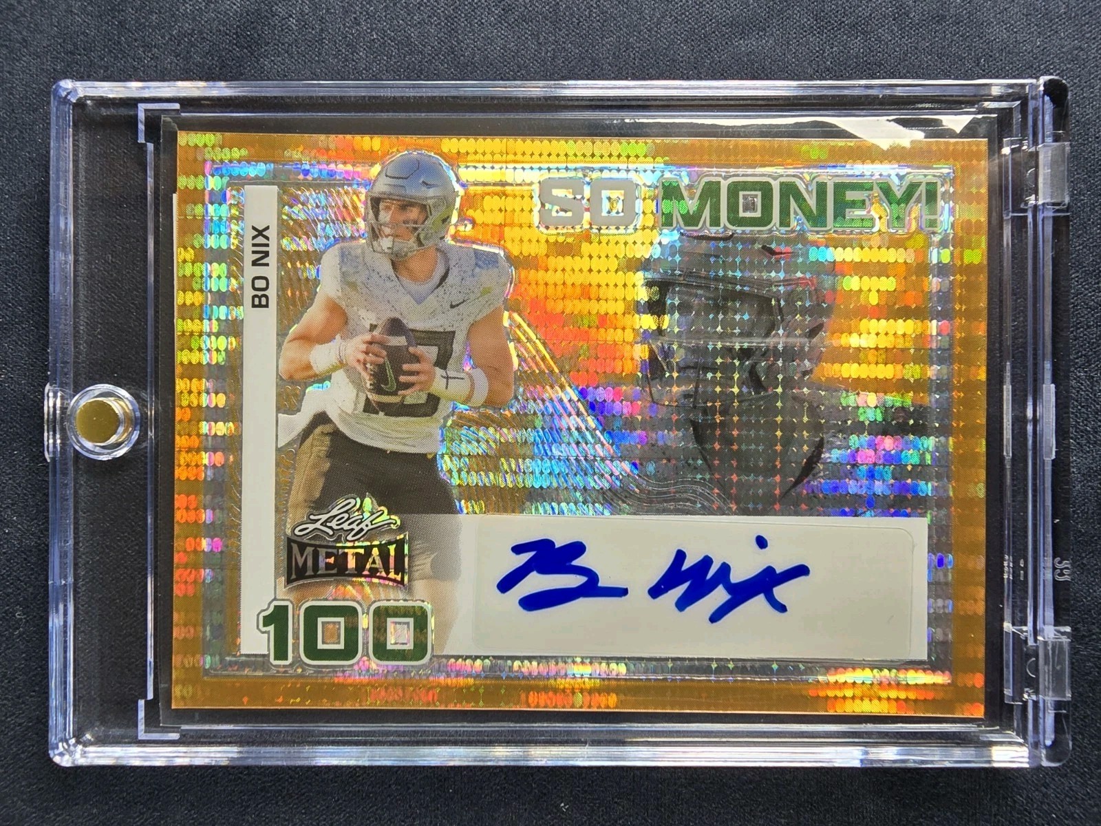 2024 Leaf Metal So Money! Bo Nix 1/1 Pre-Production Proof Auto RC