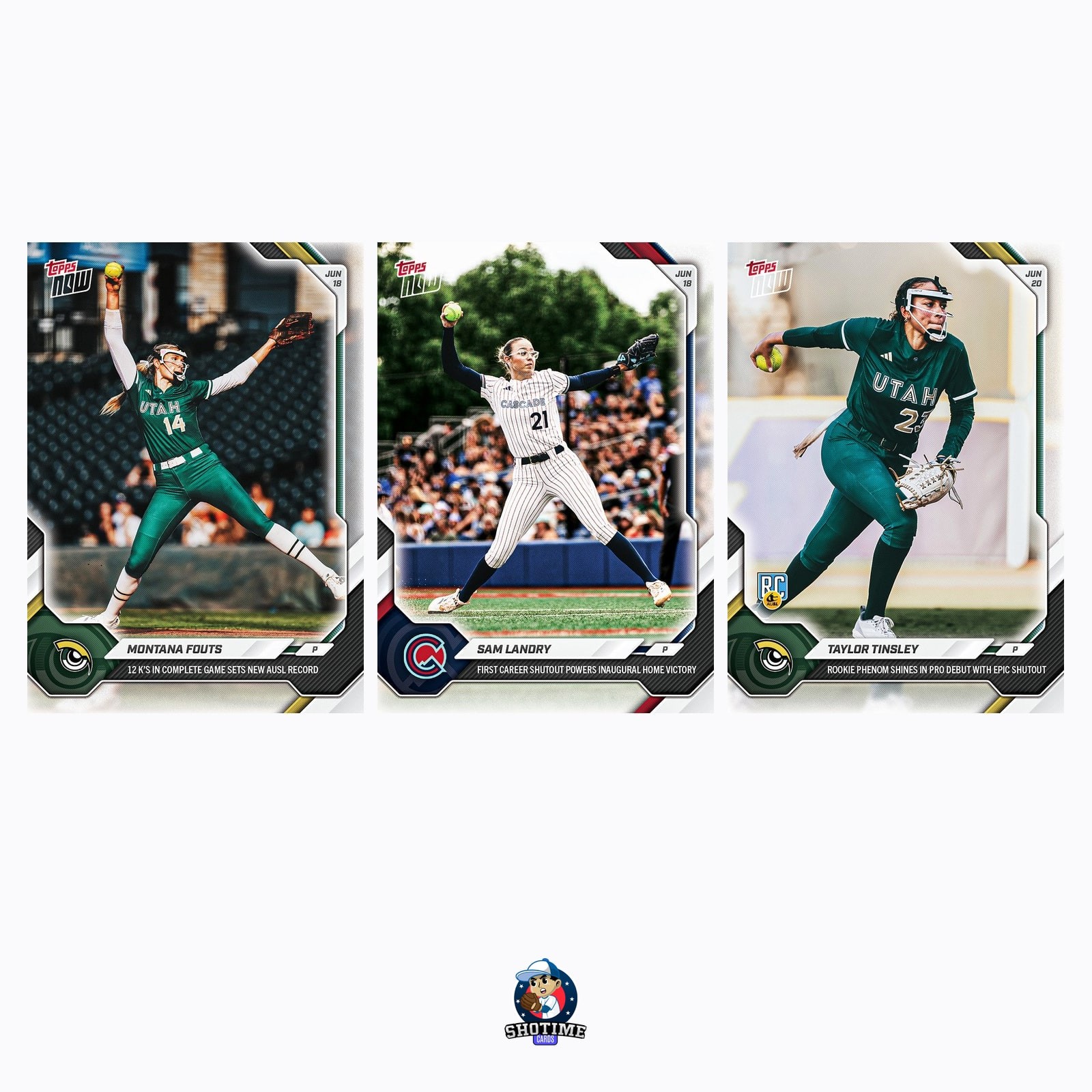3-Card Bundle RC Tinsley Fouts Landry AUSL Topps NOW Cards 13-15 Presale